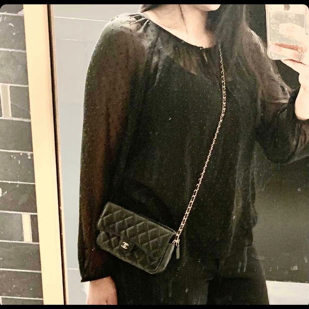 NEW 21P Chanel Mini Snap Bag Zip Caviar Black - Picture 9 of 9